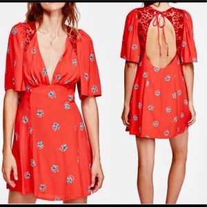 Free People hot cherry mockingbird mini